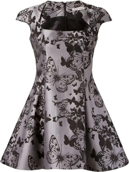 Martha Medeiros flared jacquard dress