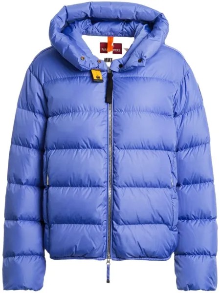Parajumpers пуховик с нашивкой-логотипом, синий