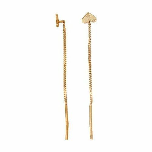 Серьги цепочки Diamant online, золото, 585 проба