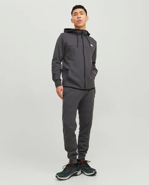 Черные мужские длинные спортивные брюки Jack & Jones, серый