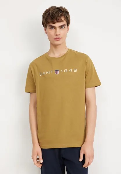 Футболка с принтом Graphic GANT, цвет mustard beige