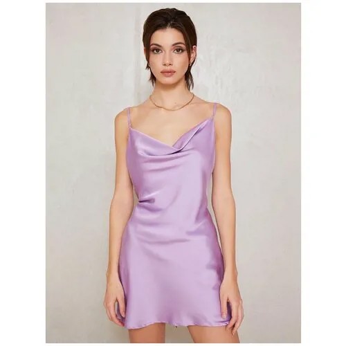 Платье FEELZ, вечернее, прилегающее, мини, размер S, фиолетовый
