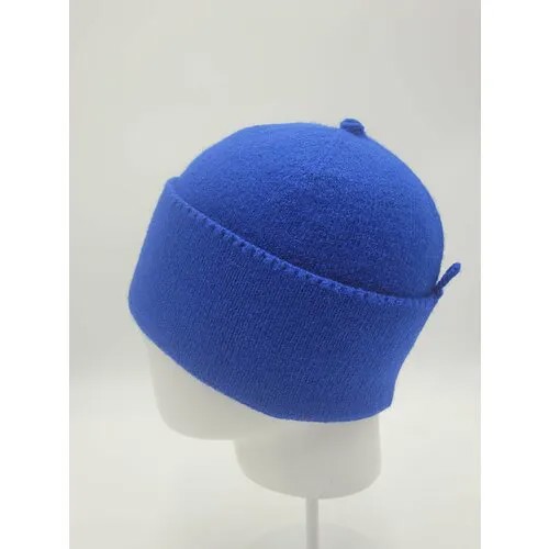 Шапка  Монмутская шапка морская волна, размер 58, голубой, синий