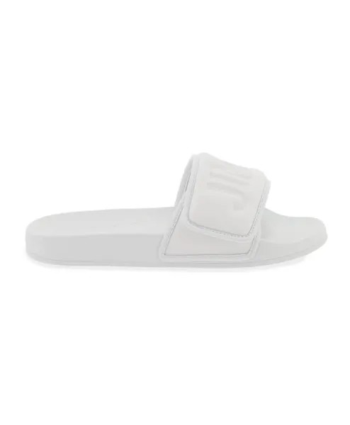 Шлепанцы из лайкры с логотипом и кожаной окантовкой Jimmy Choo, белый