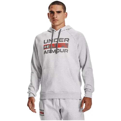 Толстовка Under Armour Rival Fleece Signature Hoodie Серый SM 1366363-014
