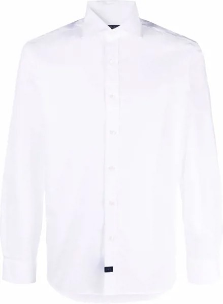 Fay cotton spread-collar shirt