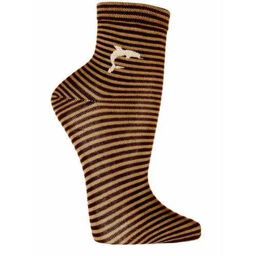 Носки ГАММА, 5 пар, размер 23-25, коричневый
