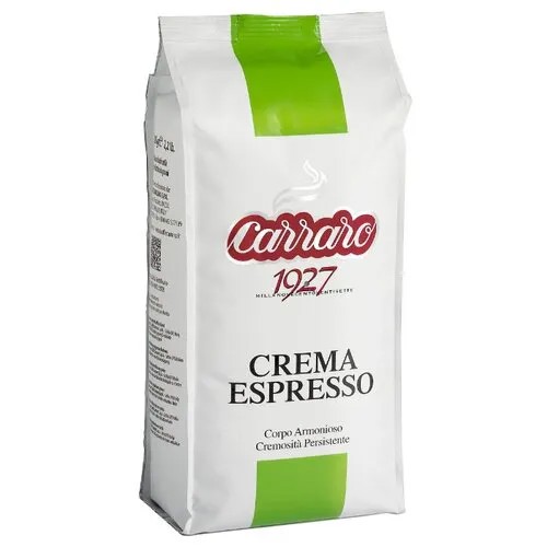 Кофе в зернах Carraro Crema Espresso, арабика/робуста, 1 кг