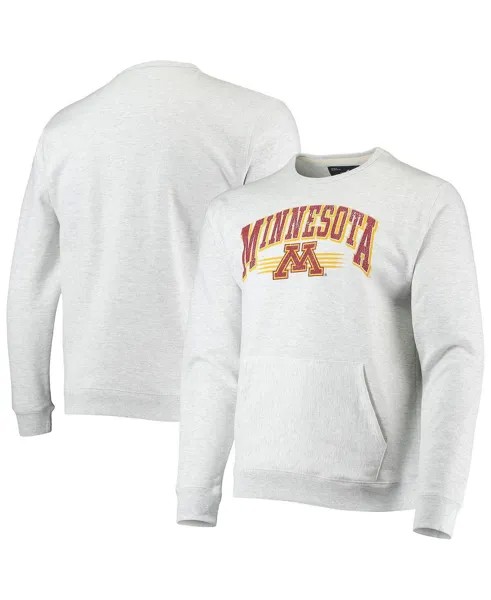 Мужской пуловер с карманом из серого меланжевого цвета minnesota golden gophers для старшеклассников League Collegiate Wear, мульти