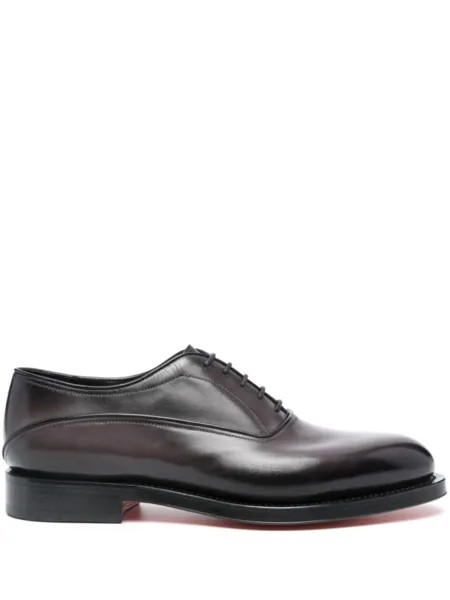 Santoni лакированные оксфорды, серый