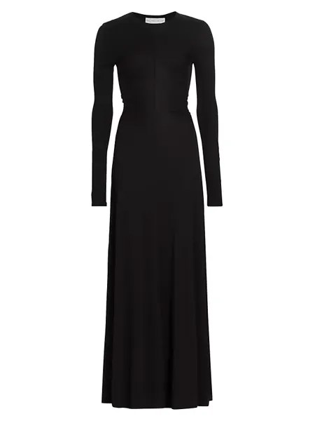 Платье макси из джерси с открытой спиной Proenza Schouler White Label, черный