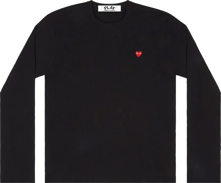 Футболка Comme des Garçons PLAY Mini Heart Long-Sleeve T-Shirt 'Black', черный