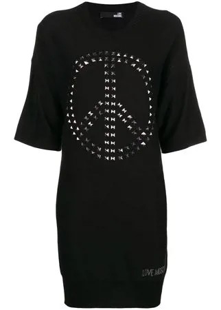 Love Moschino knitted embellished sweater dress