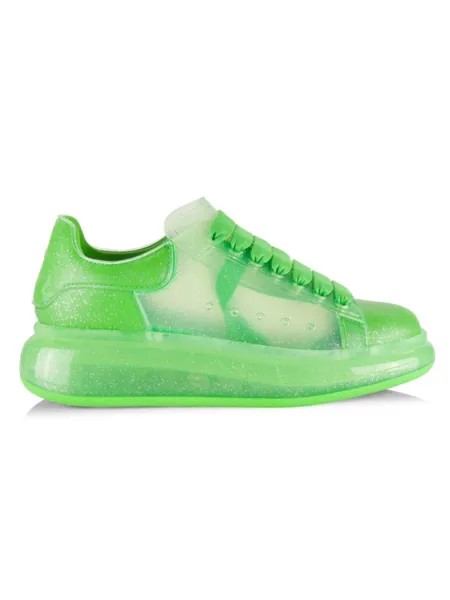 Кожаные кроссовки с цветными блоками Alexander Mcqueen, цвет Acid Green