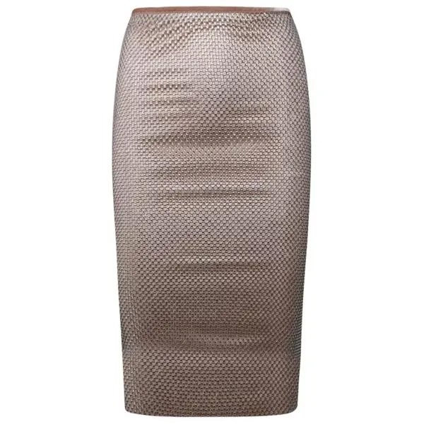 Юбка senior silver viscose skirt Sportmax, бежевый