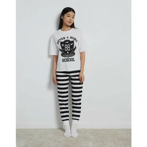 Пижама  Gloria Jeans, размер 14+/164, черный, белый