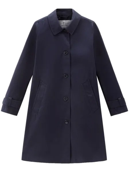 Woolrich однобортное пальто, синий