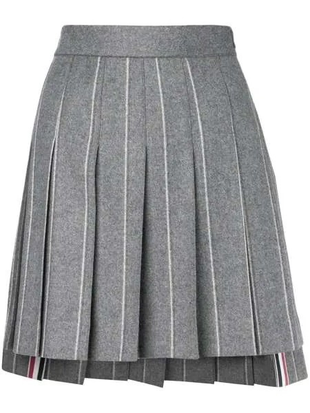 Thom Browne фланелевая юбка мини в полоску