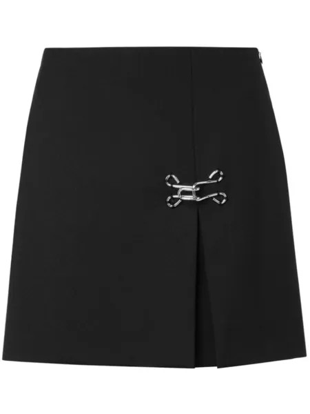 MOSCHINO JEANS мини-юбка строгого кроя с крючком, черный