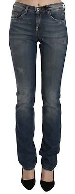 ERMANNO SCERVINO Джинсы Синие потертые повседневные джинсовые брюки s. W26 Рекомендуемая розничная цена 350 долларов США