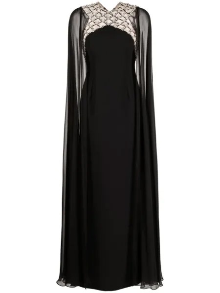Вечернее платье Natalie с кристаллами Jenny Packham, черный