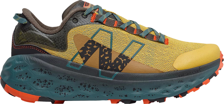 Кроссовки New Balance Fresh Foam X More Trail v2 2E Wide 'Harvest Gold Mountain Teal', золотой