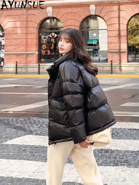 AYUNSUE 2020 Осень Зима куртка на утином пуху женские пуховики 90% куртки на белом утином пуху корейские легкие парки женские пальто