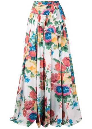 Carolina Herrera длинная юбка с цветочным принтом