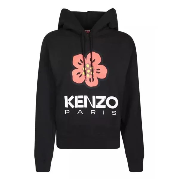 Футболка cotton hoodie Kenzo, черный