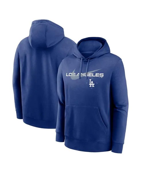 Мужской пуловер с капюшоном Royal Los Angeles Dodgers Big and Tall Over Arch Nike