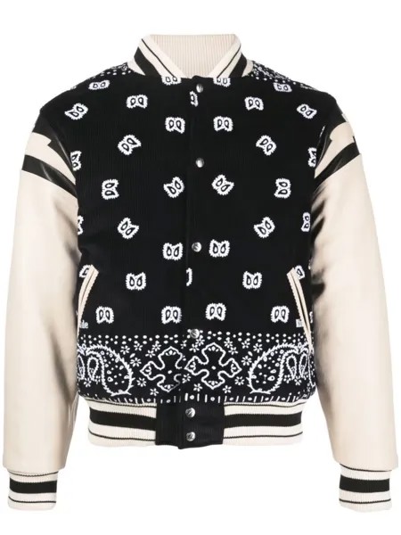 RHUDE бомбер с принтом, черный