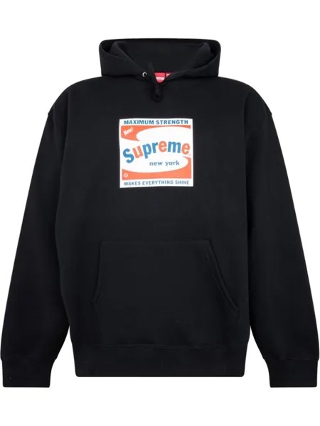Supreme худи Shine с логотипом, черный