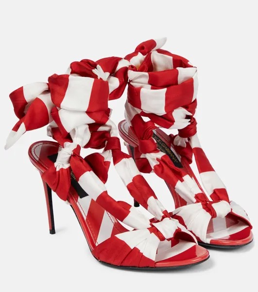 Полосатые сандалии Portofino 105 Dolce&Gabbana, красный