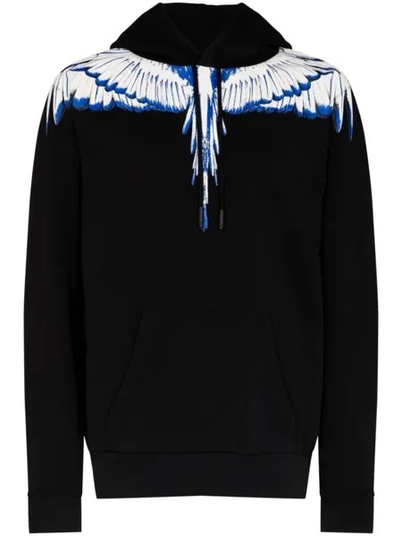 Marcelo Burlon County of Milan худи с кулиской и принтом Wings, черный