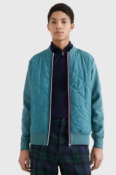 Зеленый бомбер Mix Media Tommy Hilfiger, зеленый