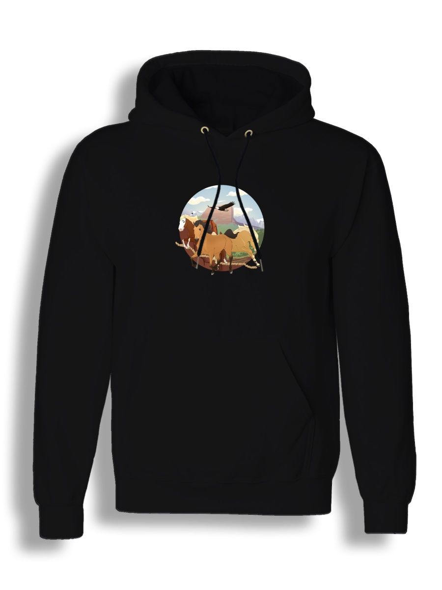 Худи унисекс СувенирShop Спирит/Душа прерий/Мультфильм 9 черное M