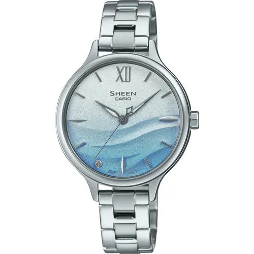 Наручные часы CASIO Sheen 77371, голубой, серебряный