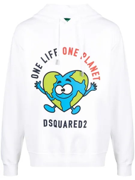 Dsquared2 худи с длинными рукавами, белый