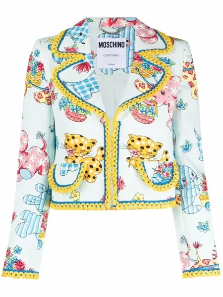 Moschino пиджак Calico Animals Piquet