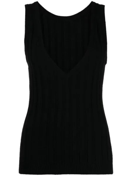 Cashmere In Love топ Mara с V-образным вырезом, черный