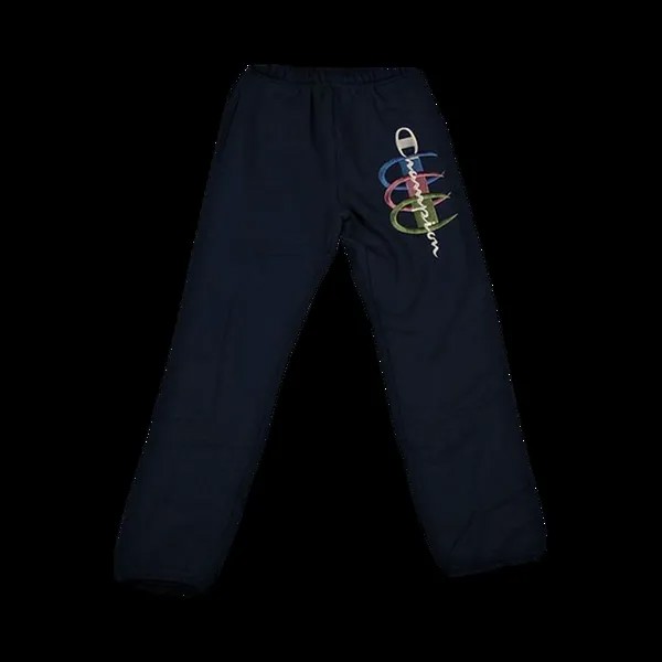 Спортивные штаны Supreme x Champion Stacked C, темно-синие