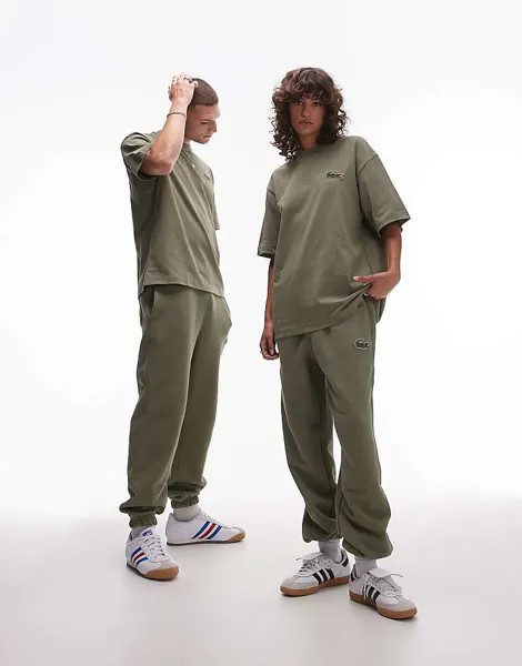 Lacoste – спортивные штаны цвета хаки с логотипом