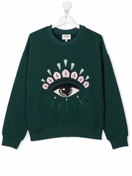 Kenzo Kids толстовка из органического хлопка с вышивкой