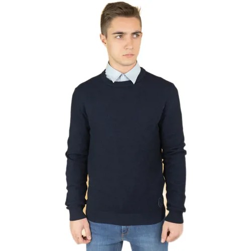 Джемпер TRUSSARDI, шерсть, длинный рукав, размер L, синий
