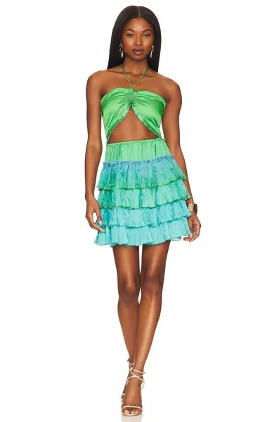 Платье мини ROCOCO SAND Kiki, цвет Blue & Green Ombre