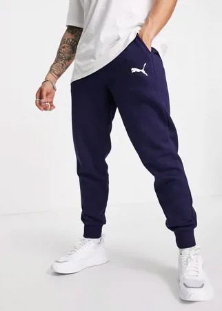 Синие джоггеры с логотипом в виде кошки Puma Essentials-Темно-синий
