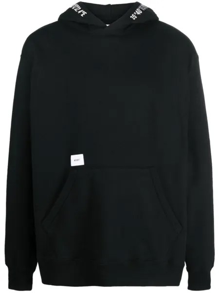 WTAPS худи с нашивкой-логотипом, черный