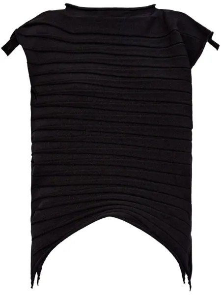 Топ Asymmetrical в полоску Pleats Please Issey Miyake, черный