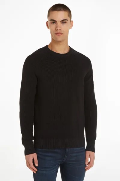 Черный свитер с нашивкой Calvin Klein Jeans, черный