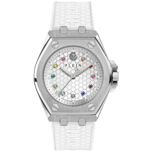 Наручные часы PHILIPP PLEIN Женские немецкие наручные часы Philipp Plein Extreme Lady PWJAA0122 с кристаллами с гарантией, серебряный, белый